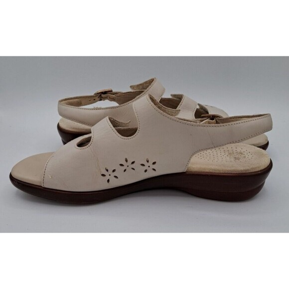 SAS Quatro Tripad Comfort Slingback Sandals Bone 3 Strap Women Size 9.5 N Beige - Picture 5 of 16